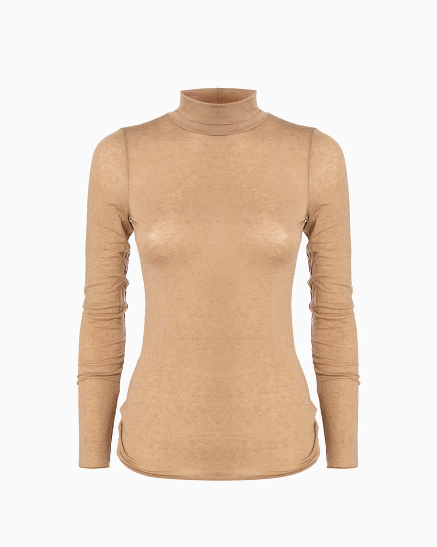 Maglia collo alto in modal cashmere