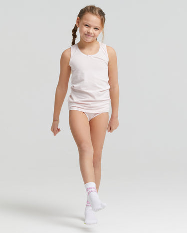 Canotta girocollo a spalla larga bimba in cotone organico