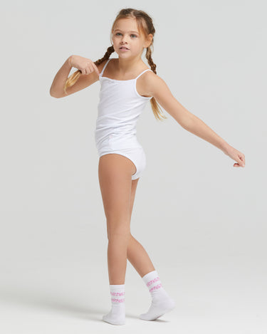 Canotta girocollo a spalla stretta bimba in cotone organico