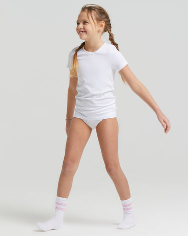 T-shirt girocollo bimba in cotone organico