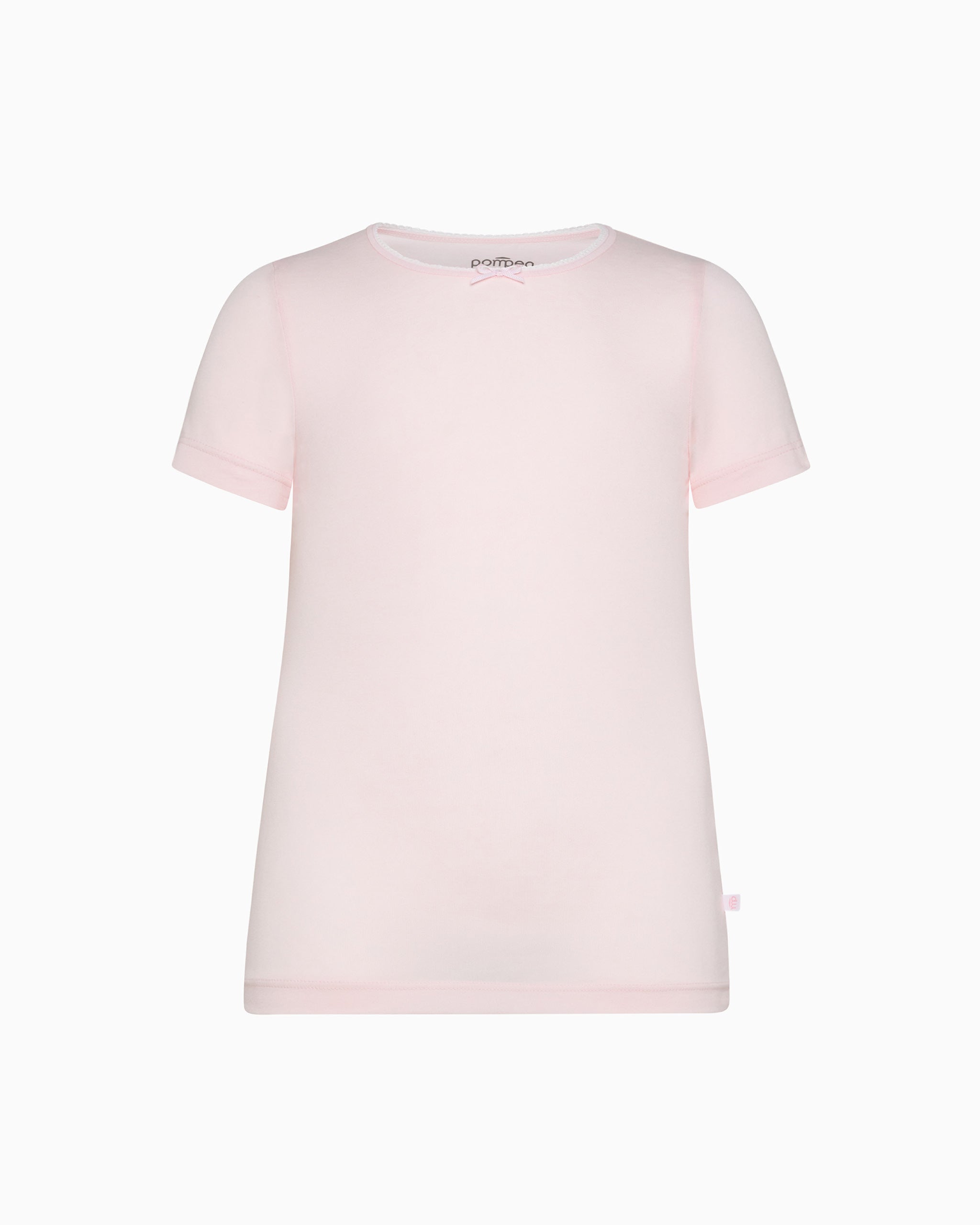 T-shirt en coton extensible rose pour fille coupe standard T-shirt en coton extensible rose pour fille coupe standard