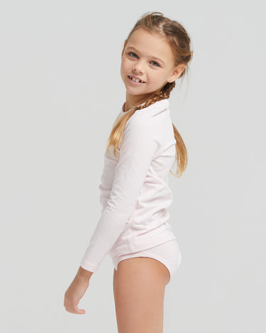 Maglia girocollo a maniche lunghe bimba in caldo cotone  organico