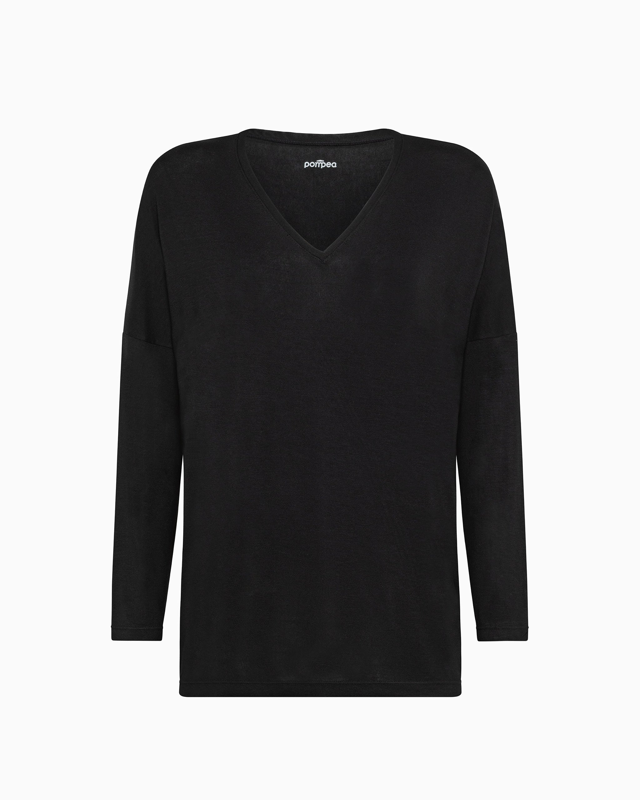 Sustainable viscose long sleeve top oversized fit