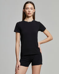 Camiseta mujer No Stress ajustada de algodón