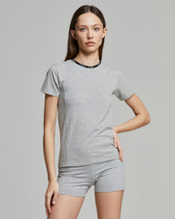 Camiseta mujer No Stress ajustada de algodón