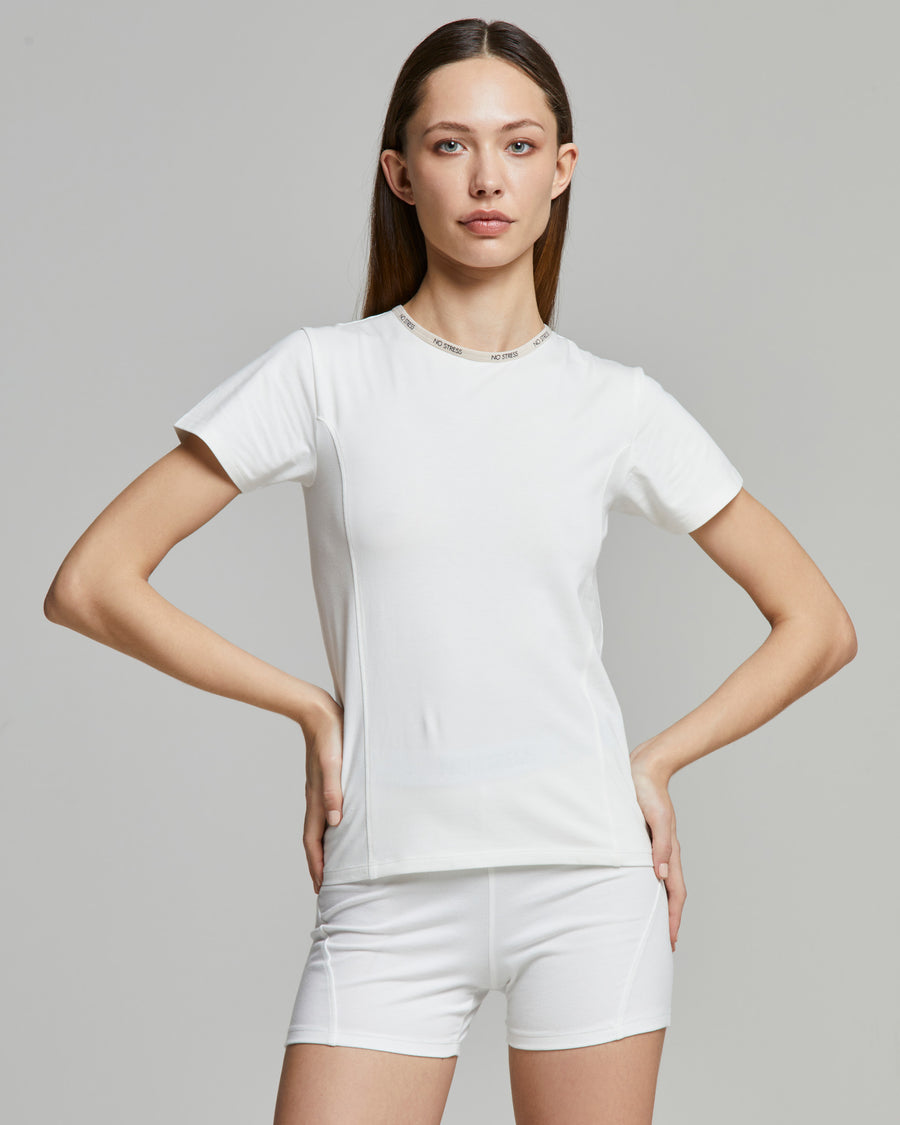 T-shirt femme no stress slim en coton