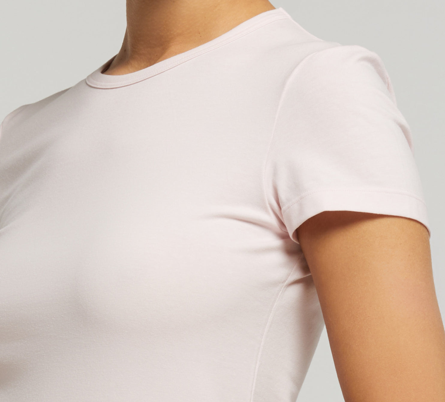 Damen-T-Shirt mit Rundhalsausschnitt aus Baumwolle