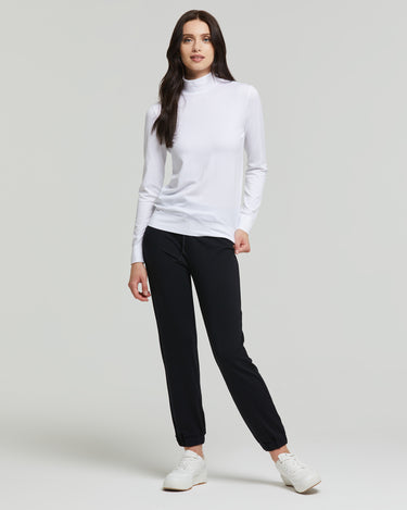 Pull col roulé sans couture femme