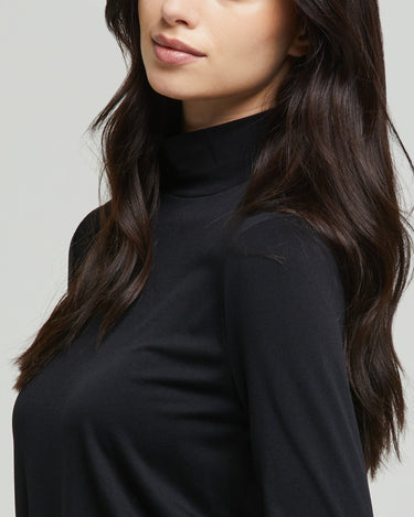 Pull col roulé sans couture femme