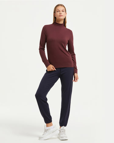 Camiseta de cuello alto mujer sin costuras
