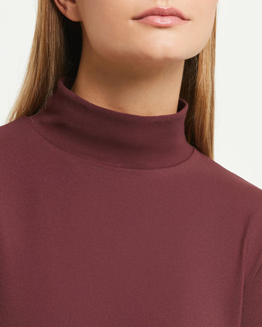 Camiseta de cuello alto mujer sin costuras