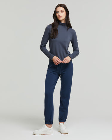 Pull col roulé sans couture femme