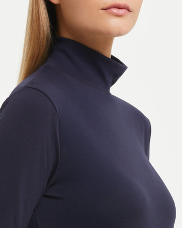 Camiseta de cuello alto mujer sin costuras
