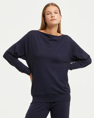 Boat neck sweater seamless