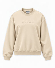 Unisex cotton No Stress crew-neck sweatshirt