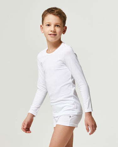 Maglia girocollo a maniche lunghe unisex in caldo cotone