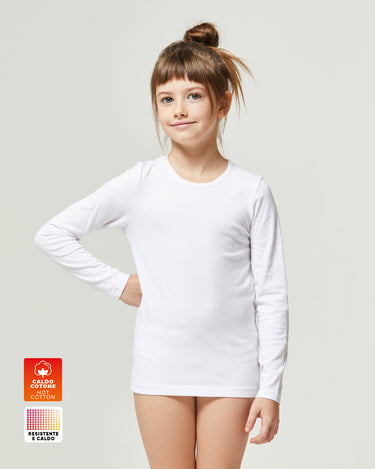 Maglia girocollo a maniche lunghe unisex in caldo cotone