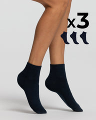 Chaussettes vélo coton x3 femme
