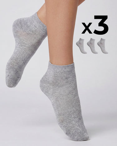 Calcetines de bicicleta de algodón x3 mujer