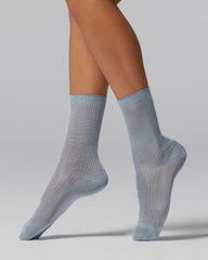 Victoria ribbed viscose socks