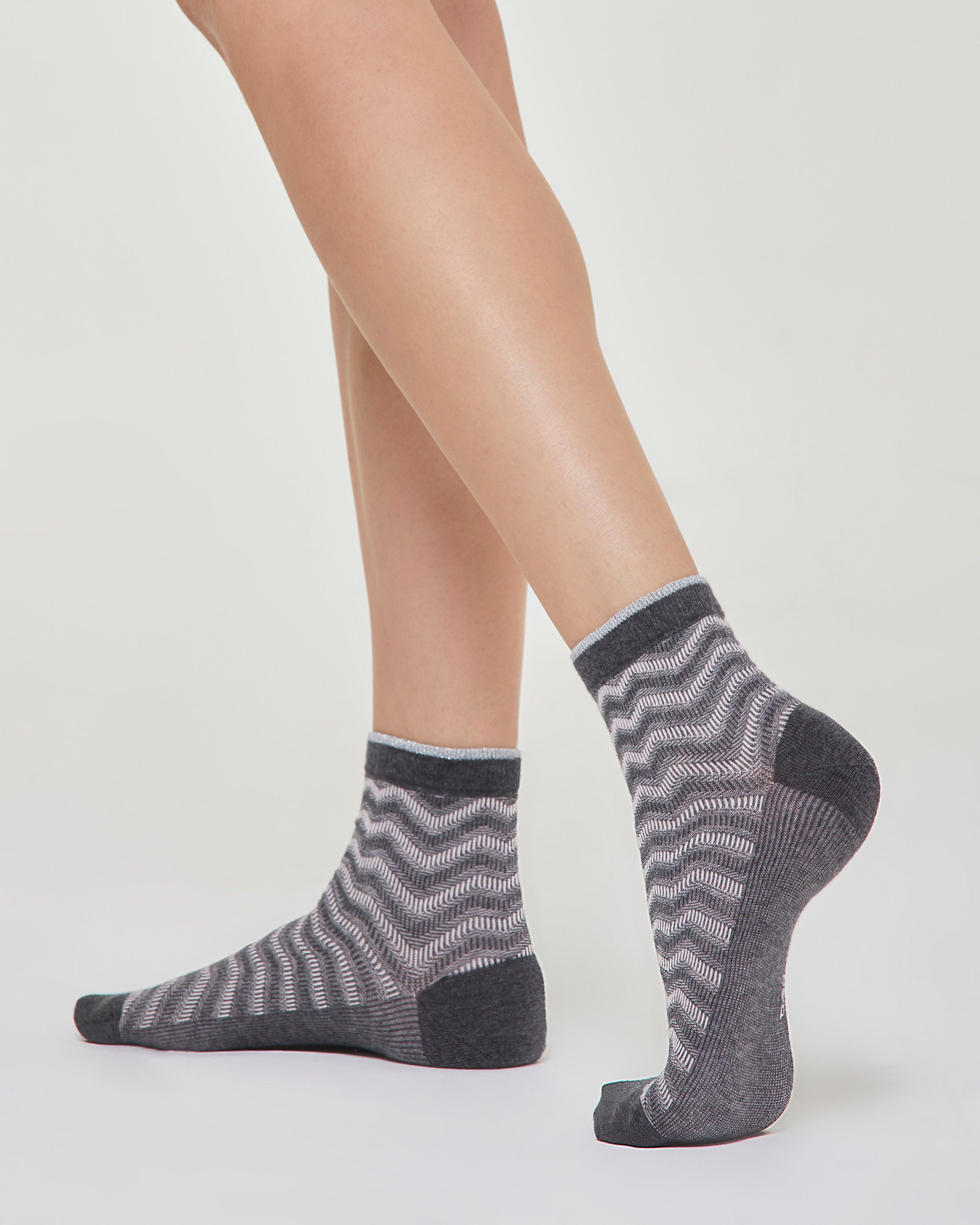 Brigitta sock with geometric pattern