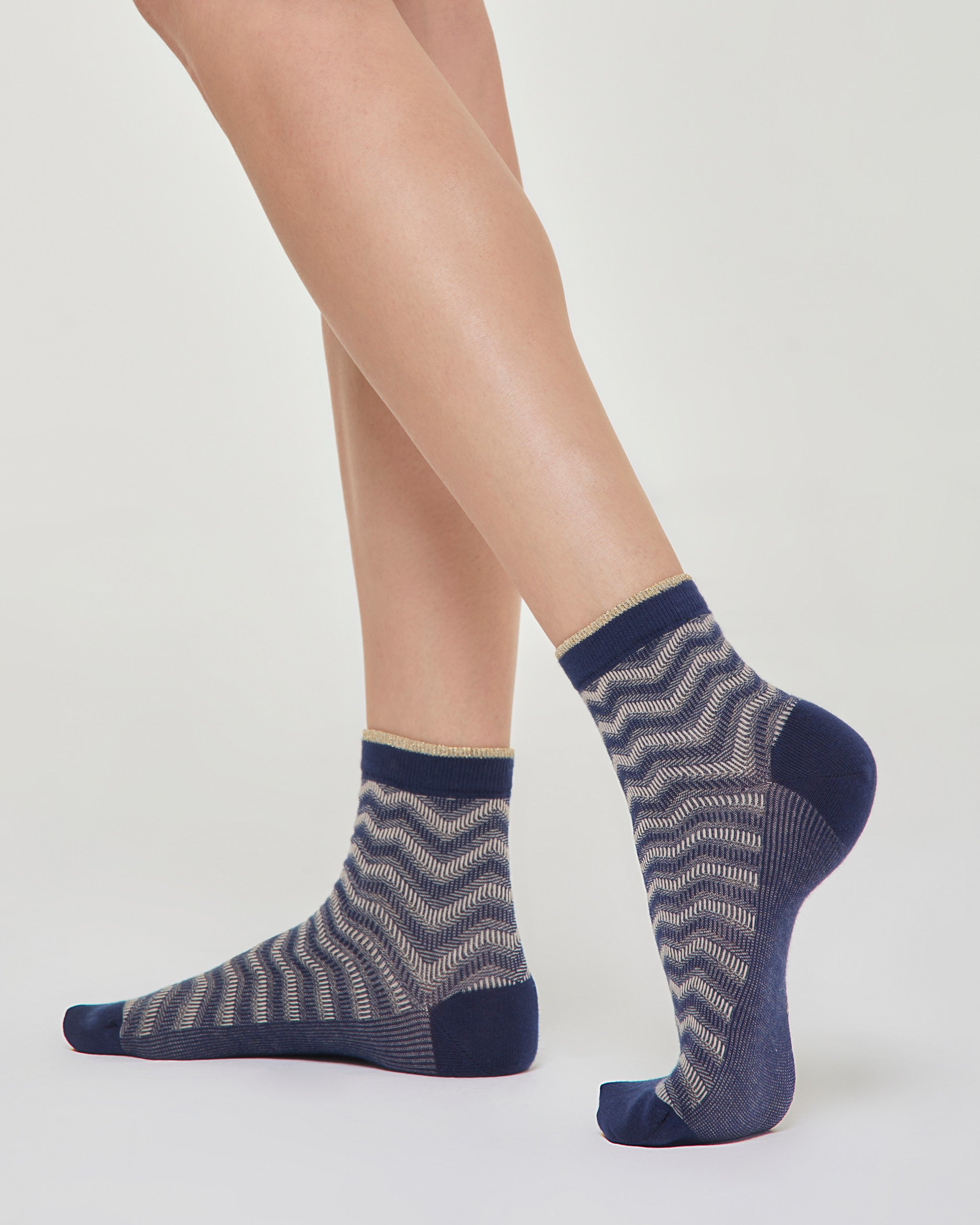 Brigitta sock with geometric pattern