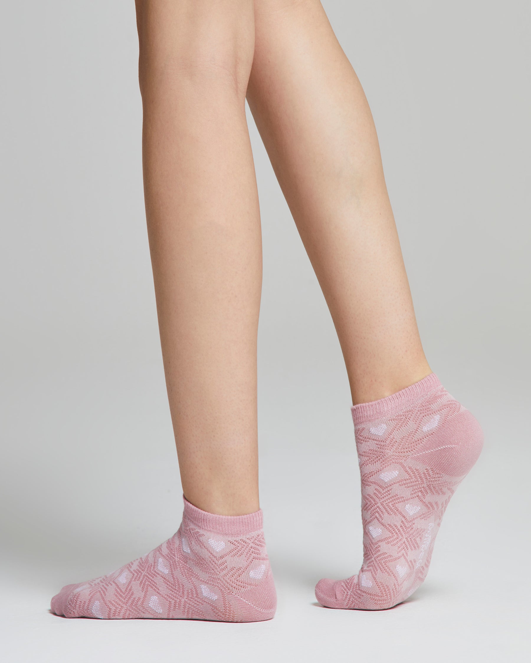 Naomi cotton mini socks with contrasting diamonds and hearts