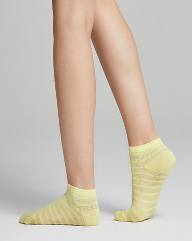 Susy cotton mini socks with perforated stripes