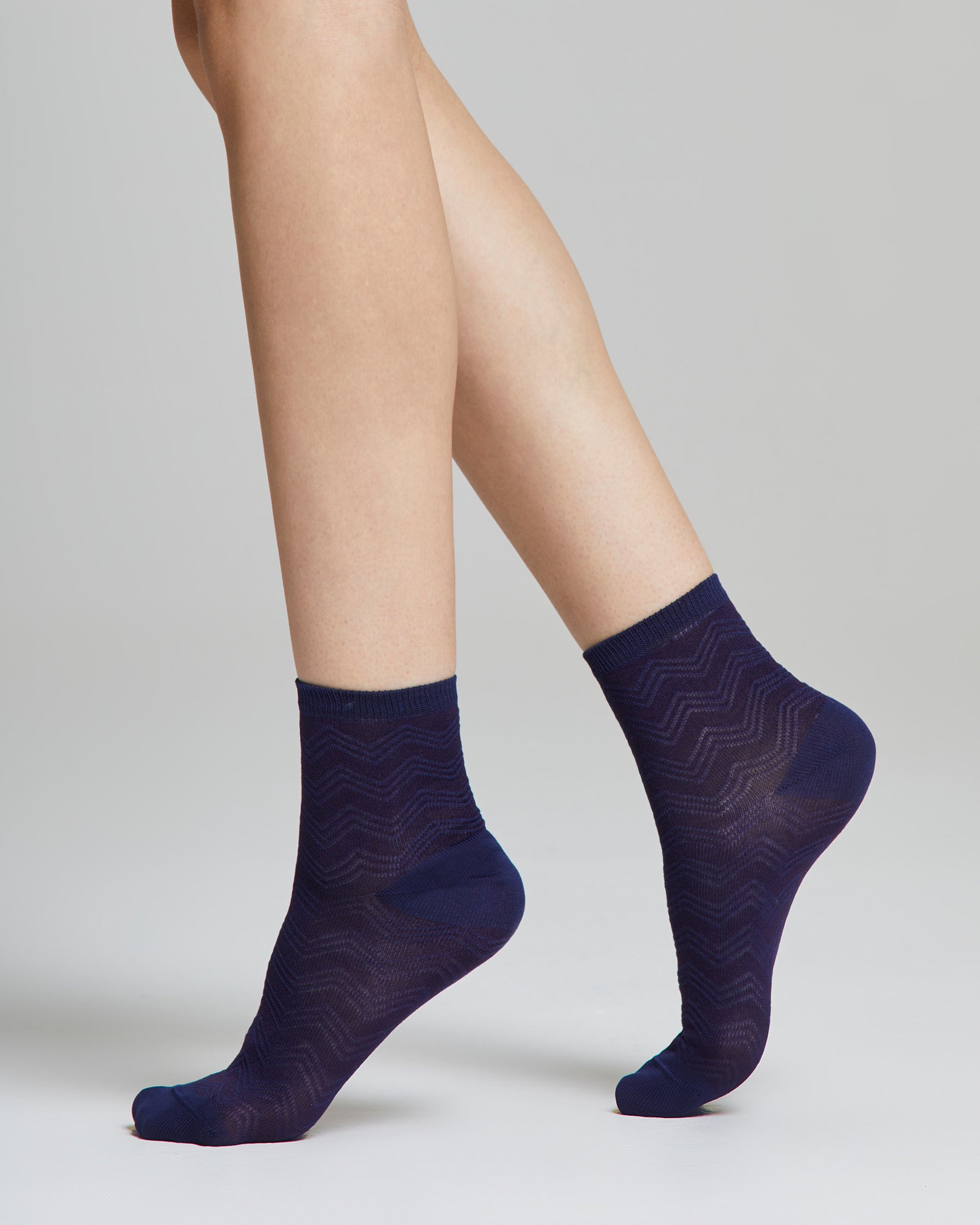 Nina cotton socks with chevron pattern