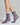 Peony sheer sock with vertical stripes