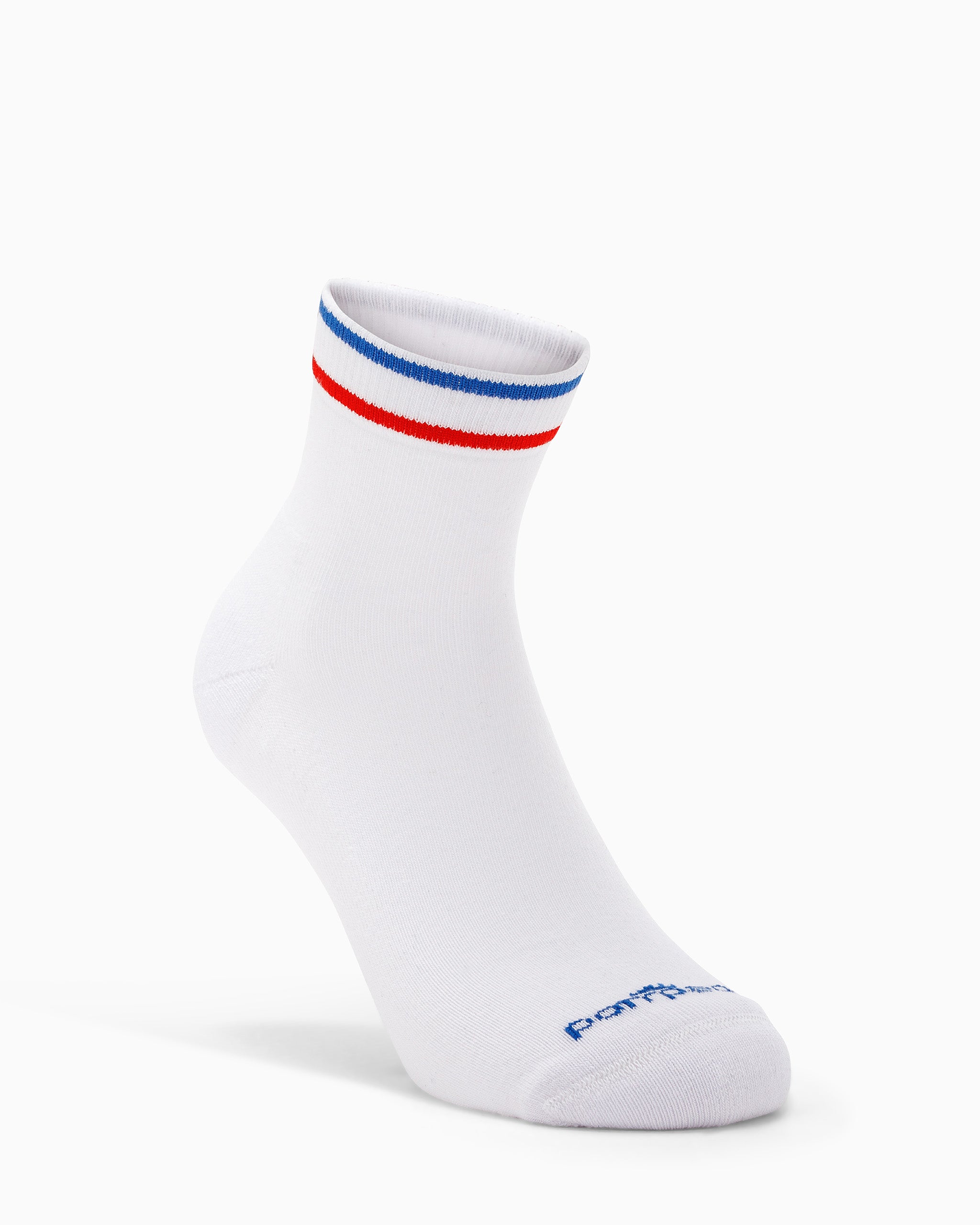 Chaussettes courtes de tennis unisexes à rayures