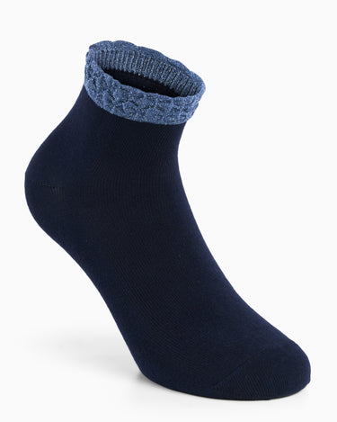 Calza Tosca con bordo in lamè goffrato