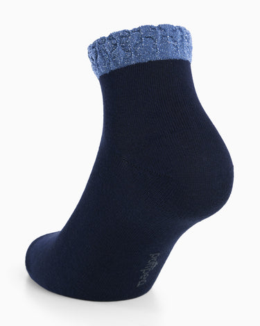 Calza Tosca con bordo in lamè goffrato