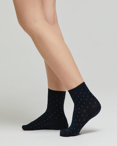 Angela cotton sock with micro designs