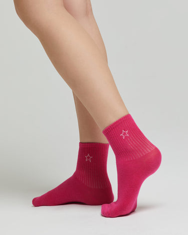 Anastasia cotton sock with jacquard star design