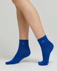 Anastasia cotton sock with jacquard star design