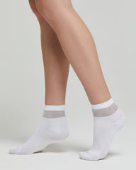 Ariel viscose sock with contrasts