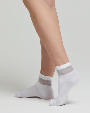 Ariel viscose sock with contrasts