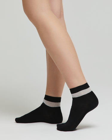 Ariel viscose sock with contrasts