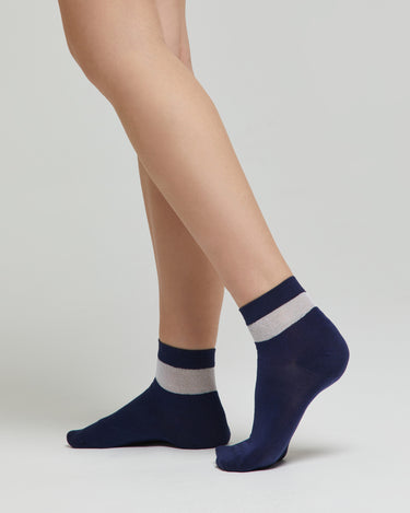 Ariel viscose sock with contrasts