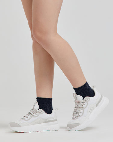 Calzino velato Quarzo senza bordo in lamé