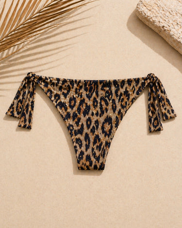 Braga mujer con lazos laterales Leopardo