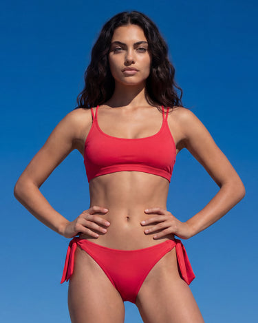 Brassiere tinta unita con dorso incrociato