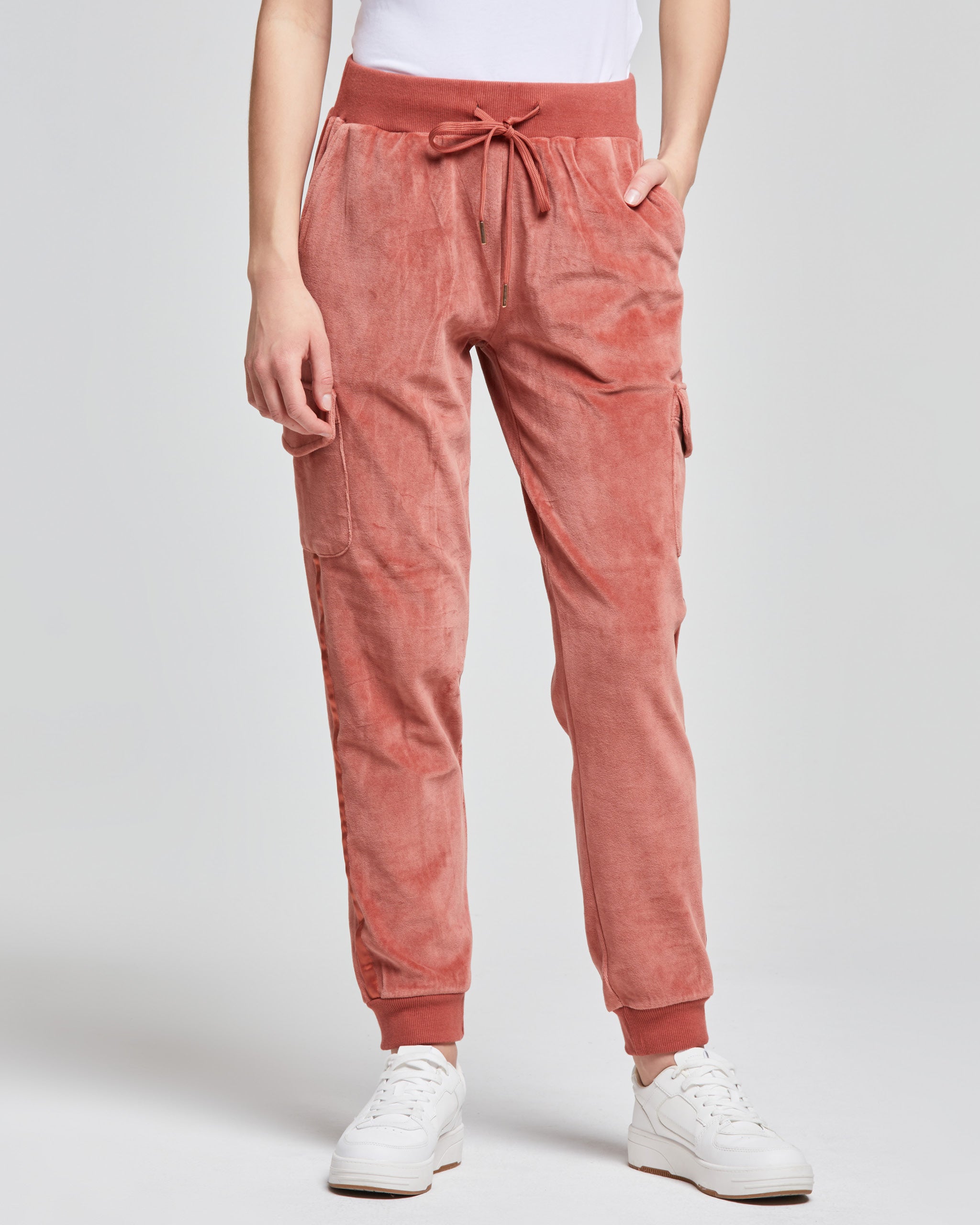 WOMEN’S VELVET CARGO TROUSERS
