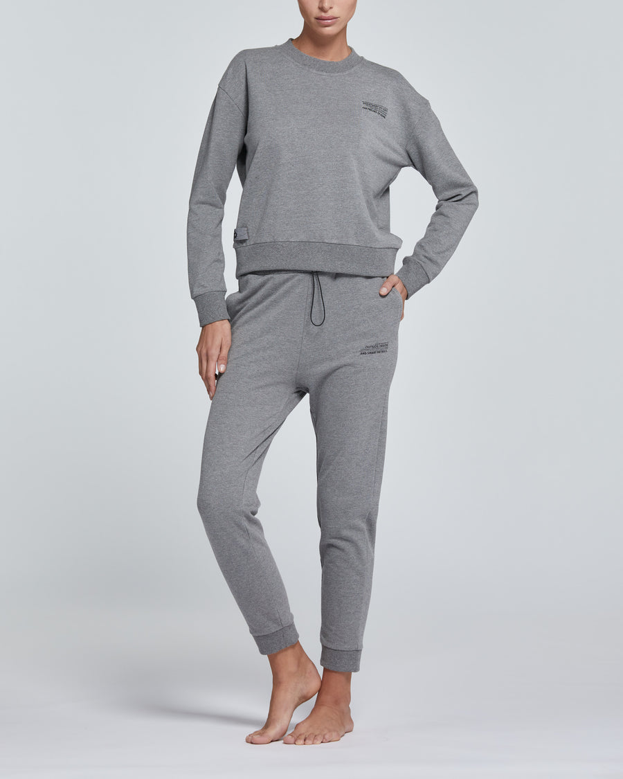 WOMEN'S SOLID COLOUR COTTON SWEATSHIRT