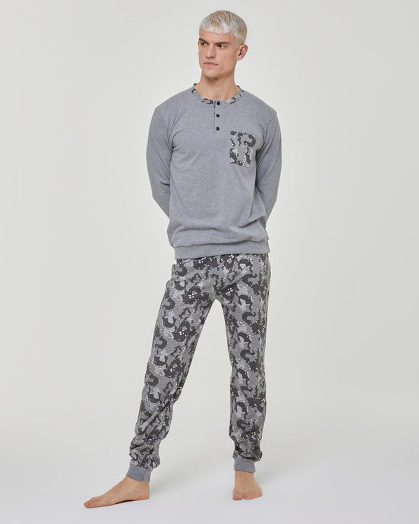 Pyjama long en coton Stelvio