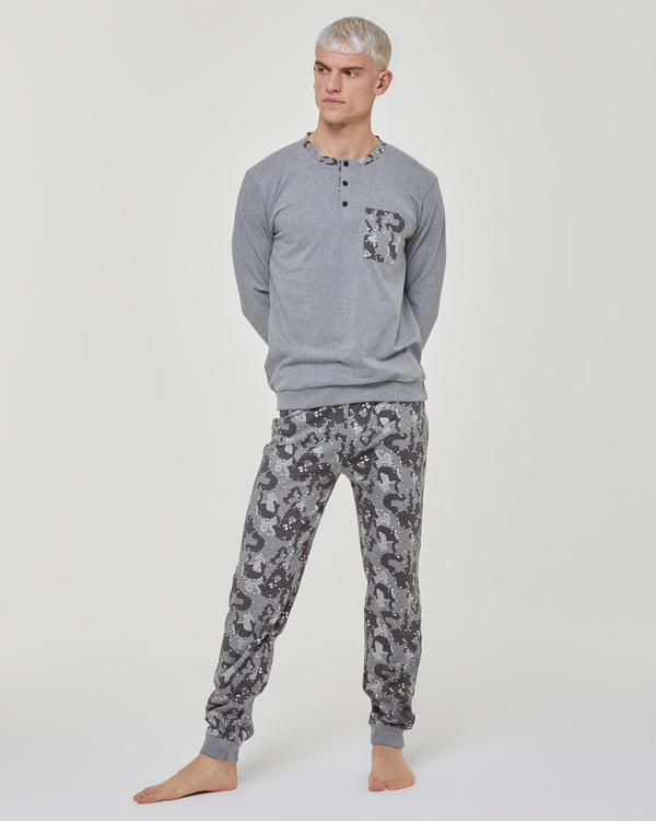 Pyjama long en coton Stelvio