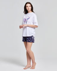 PYJAMA COURT EN COTON CALENDULA
