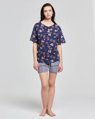 PIJAMA CORTO DE ALGODÓN MAGNOLIA