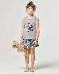 PYJAMA COURT EN COTON ANTHURIUM